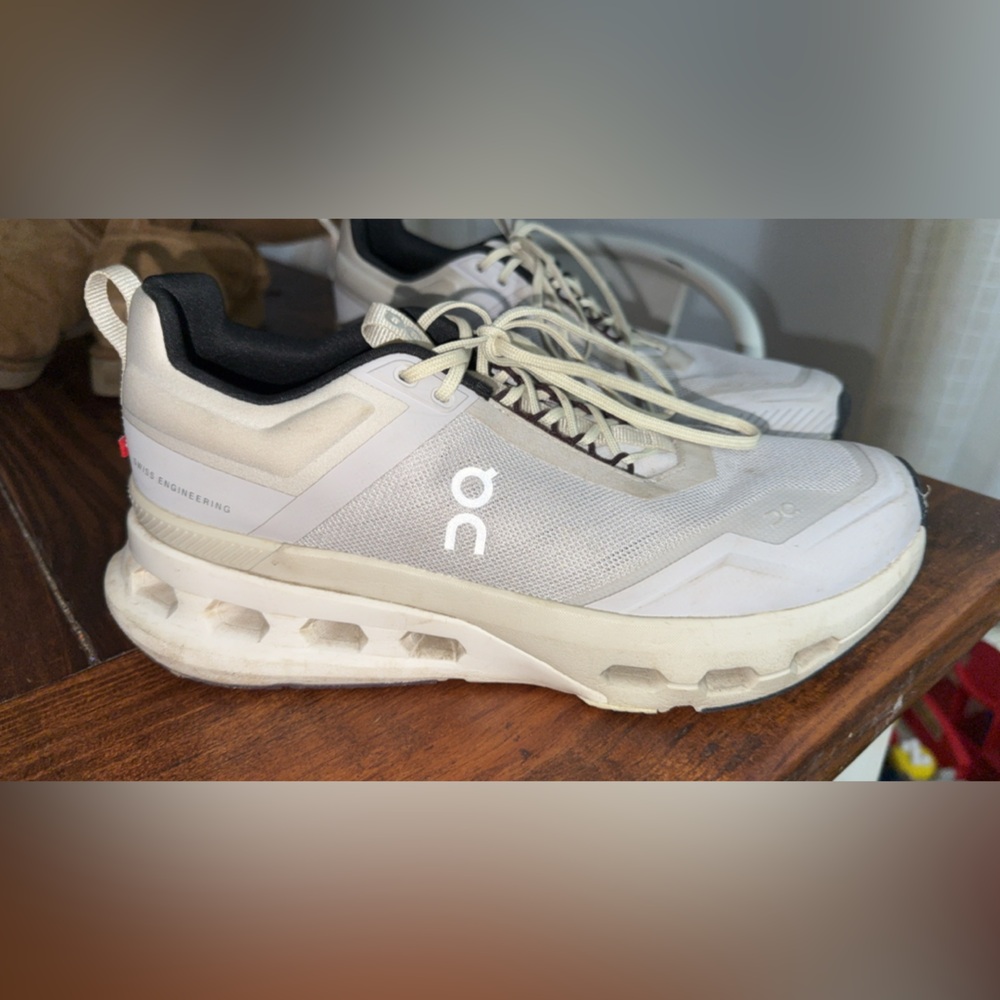 On Running Black and White Athletic Shoes